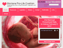 Tablet Screenshot of montanaprolifecoalition.org